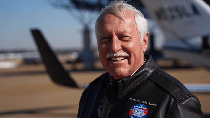 Bob Briggs in front of CJ